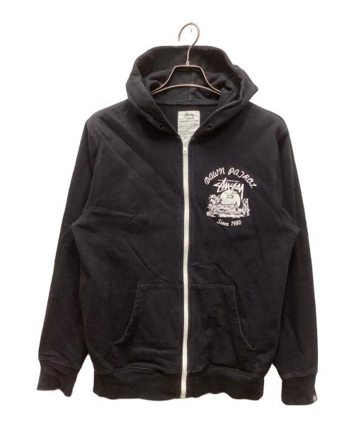 stussy（ステューシー）stussy (ステューシー) Dawn Patrol zip Hoodie/ダウンパトロールジップフーディー ブラック サイズ:Lの古着・服飾アイテム