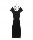 darichダーリッチ）の古着「オフショルニットリボンワンピース」｜ブラック