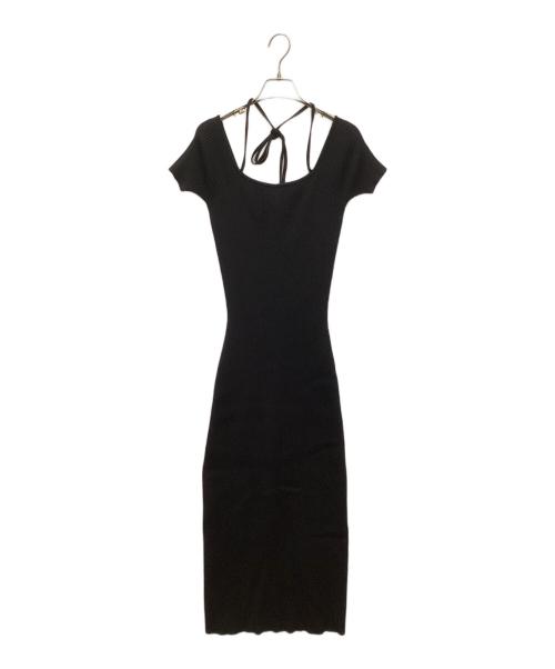 darich（ダーリッチ）Darich (ダーリッチ) オフショルニットリボンワンピース ブラック サイズ:FREEの古着・服飾アイテム
