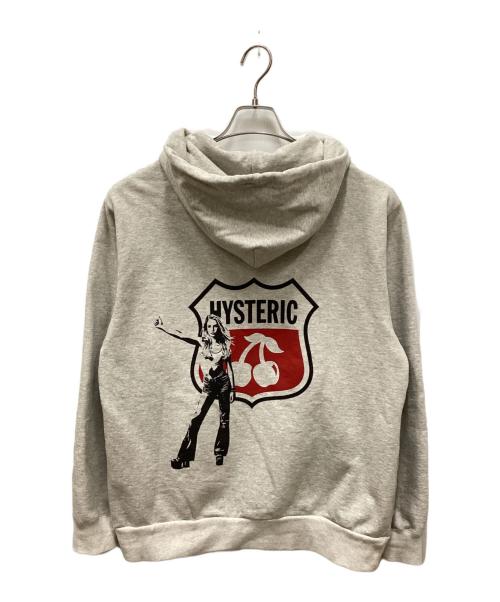 Hysteric Glamour（ヒステリックグラマー）Hysteric Glamour (ヒステリックグラマー) HYSTERIC CHERRY /チェリーパーカー グレー サイズ:Lの古着・服飾アイテム