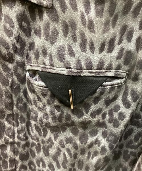 glamb（グラム）glamb (グラム) レオパードプリントジャケット パープル×グレー サイズ:3の古着・服飾アイテム