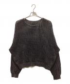 DANKE SCHONダンケ シェーン）の古着「透かし編みメッシュニット」｜ブラック