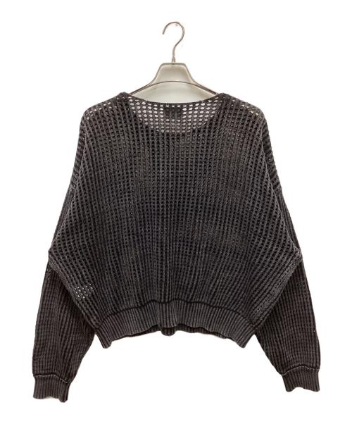 DANKE SCHON（ダンケ シェーン）DANKE SCHON (ダンケ シェーン) 透かし編みメッシュニット ブラック サイズ:Lの古着・服飾アイテム