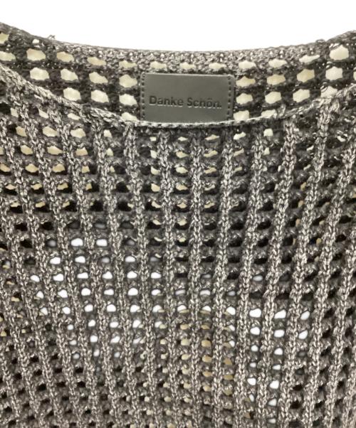DANKE SCHON（ダンケ シェーン）DANKE SCHON (ダンケ シェーン) 透かし編みメッシュニット ブラック サイズ:Lの古着・服飾アイテム