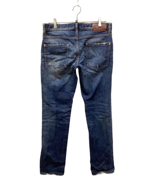 DSQUARED2（ディースクエアード）DSQUARED2 (ディースクエアード) 加工デニムパンツ インディゴ サイズ:48の古着・服飾アイテム