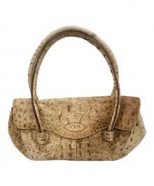 TOD'S（トッズ）の古着「コーニッシュウェーブハンドバッグ」｜ブラウン