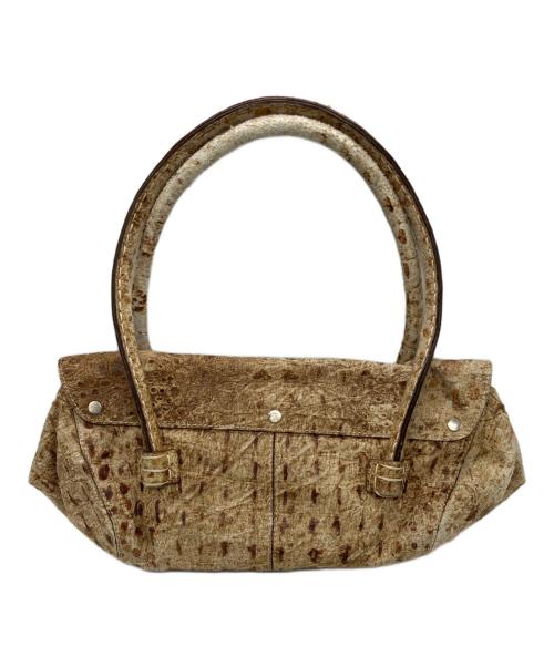 TOD'S（トッズ）TOD'S (トッズ) コーニッシュウェーブハンドバッグ ブラウンの古着・服飾アイテム