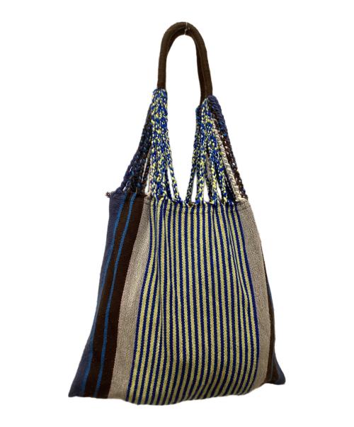 MARNI（マルニ）MARNI (マルニ) ハンモックトート ブルー×ブラウンの古着・服飾アイテム