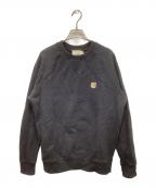 maison kitsuneメゾンキツネ）の古着「フォックスパッチロゴスウェット」｜ブラック