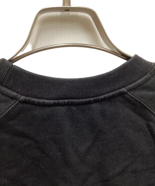 maison kitsune（メゾンキツネ）MAISON KITSUNE (メゾンキツネ) フォックスパッチロゴスウェット ブラック サイズ:Mの古着・服飾アイテム