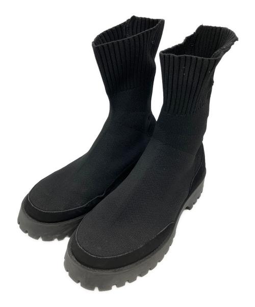 SNEAKERS by emmi（スニーカーズバイエミ）SNEAKERS by emmi (スニーカーズバイエミ) ecoニットブーツ ブラック サイズ:24cmの古着・服飾アイテム
