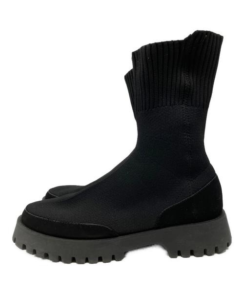 SNEAKERS by emmi（スニーカーズバイエミ）SNEAKERS by emmi (スニーカーズバイエミ) ecoニットブーツ ブラック サイズ:24cmの古着・服飾アイテム
