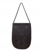 Mame Kurogouchiマメクロゴウチ）の古着「Cording Embroidery Round Tote Bag / コード刺繍トートバッグ」｜ブラック