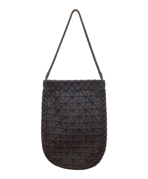 Mame Kurogouchi（マメクロゴウチ）mame kurogouchi (マメクロゴウチ) Cording Embroidery Round Tote Bag / コード刺繍トートバッグ ブラックの古着・服飾アイテム