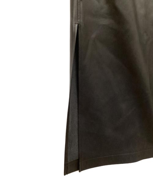 MACPHEE（マカフィー）MACPHEE (マカフィー) レザーライク Iラインスカート ブラック サイズ:36の古着・服飾アイテム
