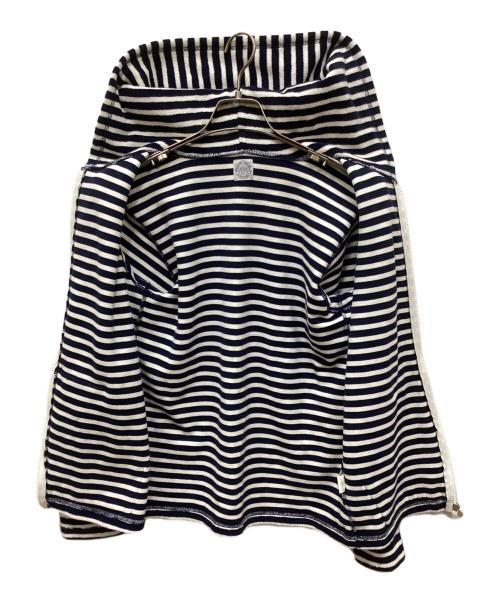 STANDARD CALIFORNIA（スタンダードカリフォルニア）STANDARD CALIFORNIA (スタンダードカリフォルニア) パイルジップパーカー ホワイト×ブルー サイズ:Sの古着・服飾アイテム