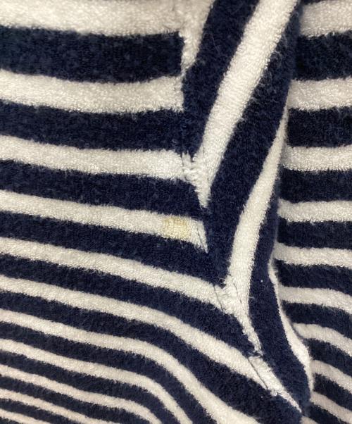 STANDARD CALIFORNIA（スタンダードカリフォルニア）STANDARD CALIFORNIA (スタンダードカリフォルニア) パイルジップパーカー ホワイト×ブルー サイズ:Sの古着・服飾アイテム