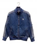 adidasアディダス）の古着「アディカラー デニム ファイヤーバード トラックトップ」｜インディゴ