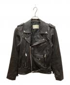 DEADWOODデッドウッド）の古着「フリンジデザインライダースジャケット」｜ブラック