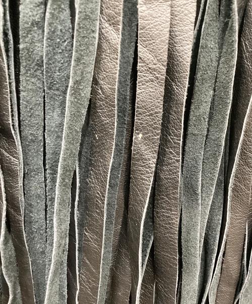 DEADWOOD（デッドウッド）DEADWOOD (デッドウッド) フリンジデザインライダースジャケット ブラック サイズ:36の古着・服飾アイテム