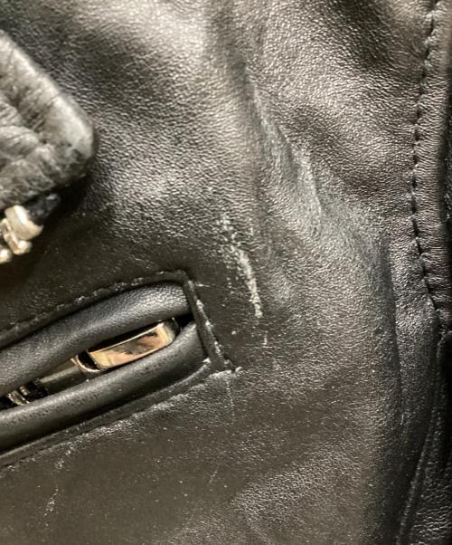 DEADWOOD（デッドウッド）DEADWOOD (デッドウッド) フリンジデザインライダースジャケット ブラック サイズ:36の古着・服飾アイテム