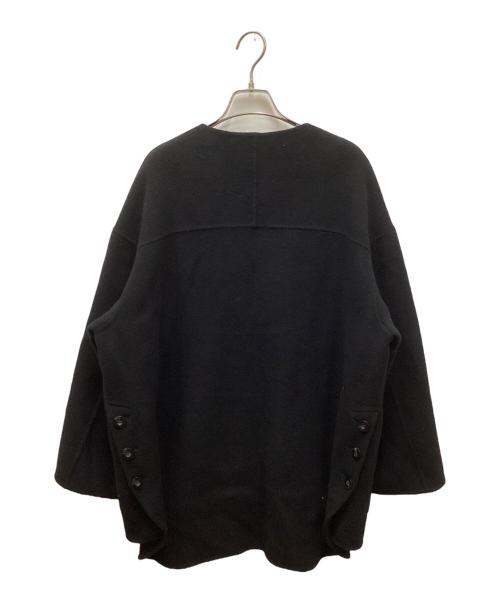 BEARDSLEY（ビアズリー）BEARDSLEY (ビアズリー) ウールリバーコート ブラック サイズ:FREEの古着・服飾アイテム