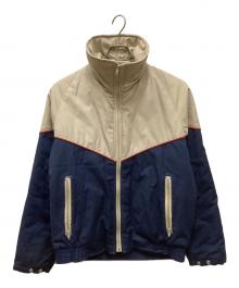 Field & Stream（フィールド＆ストリーム）の古着「ラグラン中綿ジャケット」｜ベージュ×ネイビー
