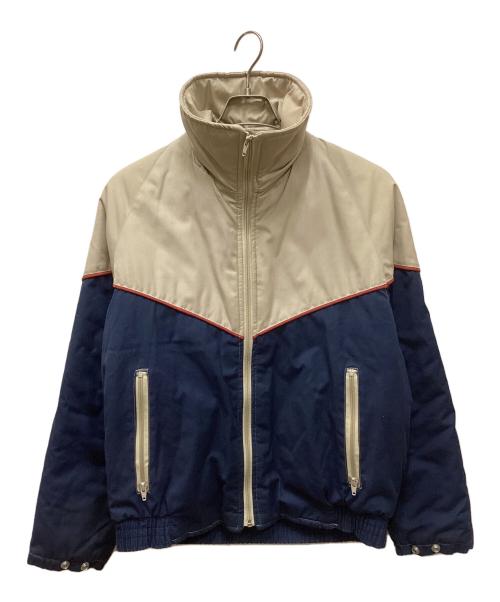 Field & Stream（フィールド＆ストリーム）Field & Stream (フィールド＆ストリーム) ラグラン中綿ジャケット ベージュ×ネイビー サイズ:40の古着・服飾アイテム
