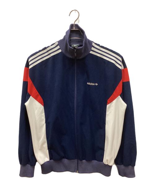 adidas（アディダス）adidas (アディダス) ベロアトラックジャケット ネイビー サイズ:採寸参照の古着・服飾アイテム