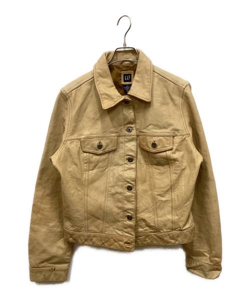 GAP（ギャップ）GAP (ギャップ) レザートラッカージャケット ベージュ サイズ:Lの古着・服飾アイテム