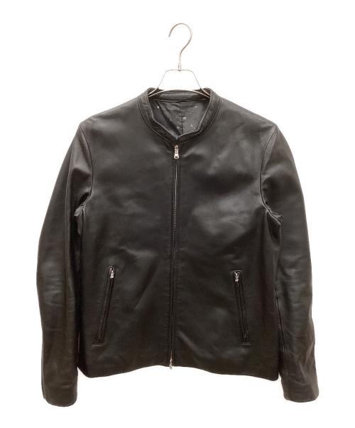 TK TAKEO KIKUCHI（ティーケー タケオキクチ）TK TAKEO KIKUCHI (ティーケー タケオキクチ) ラムレザーシングルライダースジャケット ブラック サイズ:Lの古着・服飾アイテム