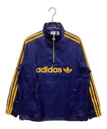 adidas（アディダス）の古着「サテンウインドブレーカー」｜ネイビー