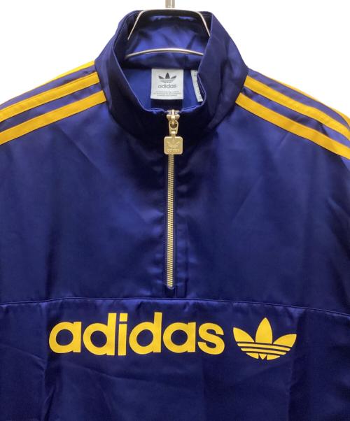 adidas（アディダス）adidas (アディダス) サテンウインドブレーカー ネイビー サイズ:Lの古着・服飾アイテム