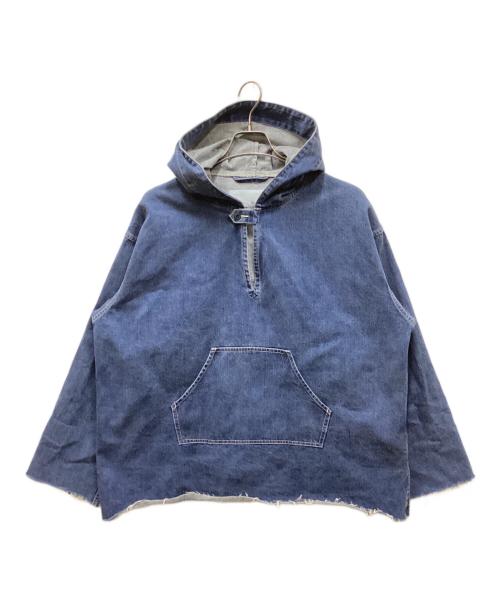 Whim Gazette（ウィムガゼット）Whim Gazette (ウィムガゼット) デニムフーディー インディゴ サイズ:FREEの古着・服飾アイテム