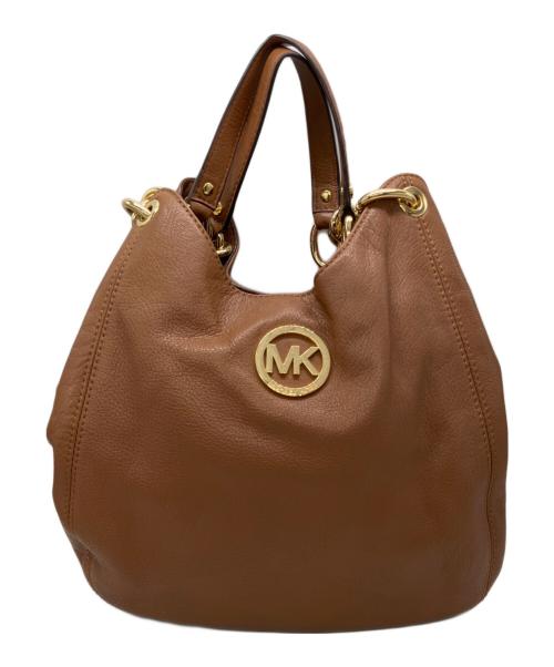 MICHAEL KORS（マイケル・コース）MICHAEL KORS (マイケル・コース) チェーンハンドバッグ ブラウンの古着・服飾アイテム
