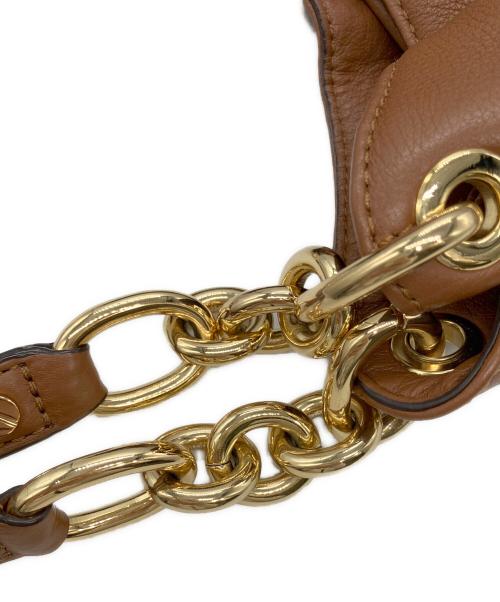 MICHAEL KORS（マイケル・コース）MICHAEL KORS (マイケル・コース) チェーンハンドバッグ ブラウンの古着・服飾アイテム