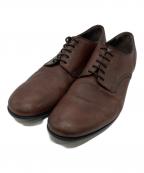 PRADAプラダ）の古着「レザー外羽根シューズ」｜ブラウン