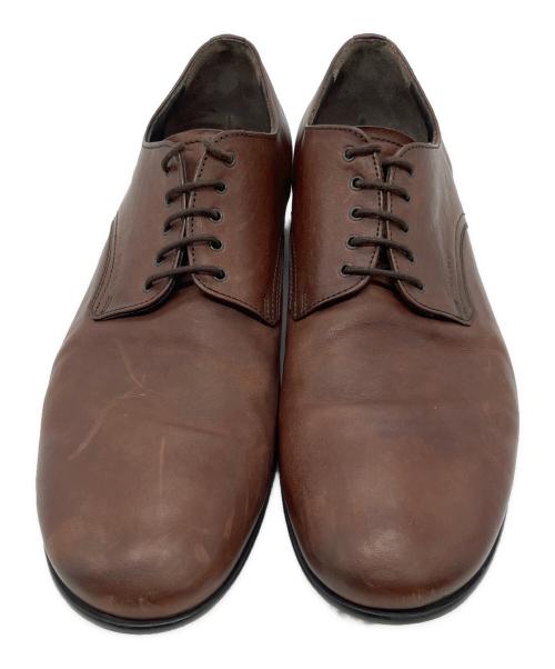 PRADA（プラダ）PRADA (プラダ) レザー外羽根シューズ ブラウン サイズ:7 1/2の古着・服飾アイテム