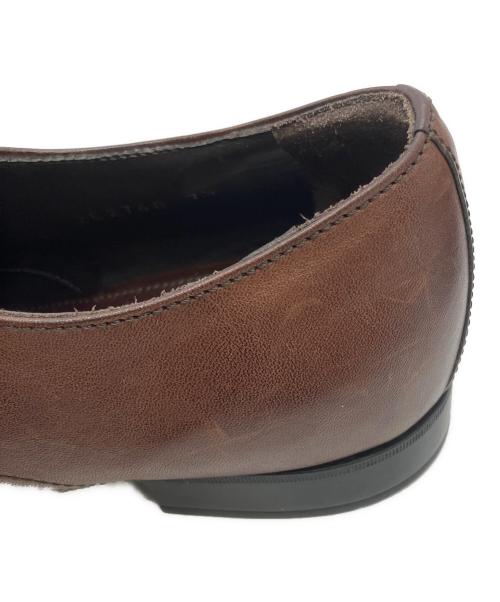 PRADA（プラダ）PRADA (プラダ) レザー外羽根シューズ ブラウン サイズ:7 1/2の古着・服飾アイテム