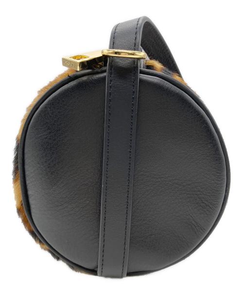 Hoaw.（ハァウ）Hoaw. (ハァウ) ヘアレザー2WAYショルダーバッグ ブラック×ブラウンの古着・服飾アイテム