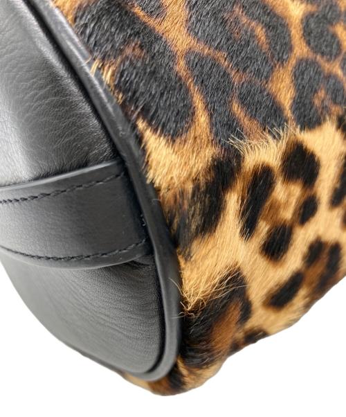 Hoaw.（ハァウ）Hoaw. (ハァウ) ヘアレザー2WAYショルダーバッグ ブラック×ブラウンの古着・服飾アイテム