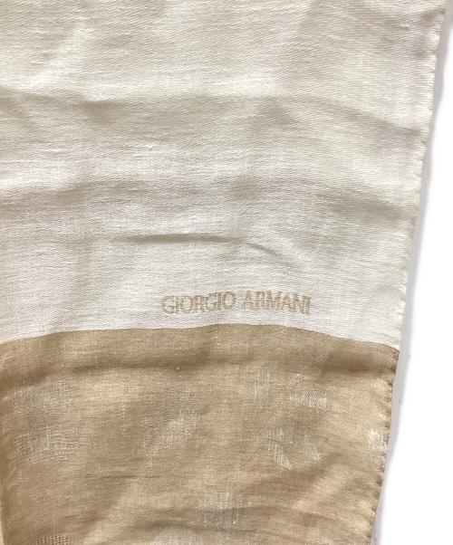 GIORGIO ARMANI（ジョルジョアルマーニ）GIORGIO ARMANI (ジョルジョアルマーニ) リネンストール ベージュ 未使用品の古着・服飾アイテム