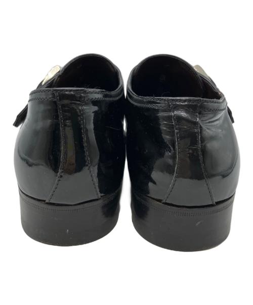 a.testoni（アテストーニ）a.testoni (アテストーニ) エナメルモンクストラップシューズ ブラック サイズ:６の古着・服飾アイテム