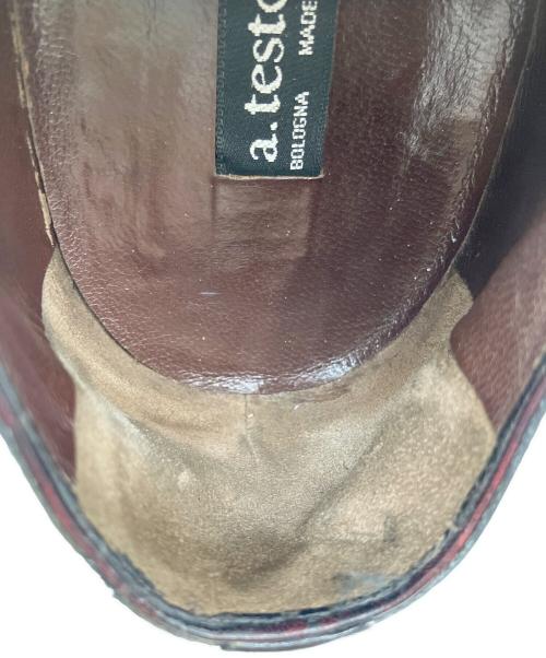 a.testoni（アテストーニ）a.testoni (アテストーニ) エナメルモンクストラップシューズ ブラック サイズ:６の古着・服飾アイテム