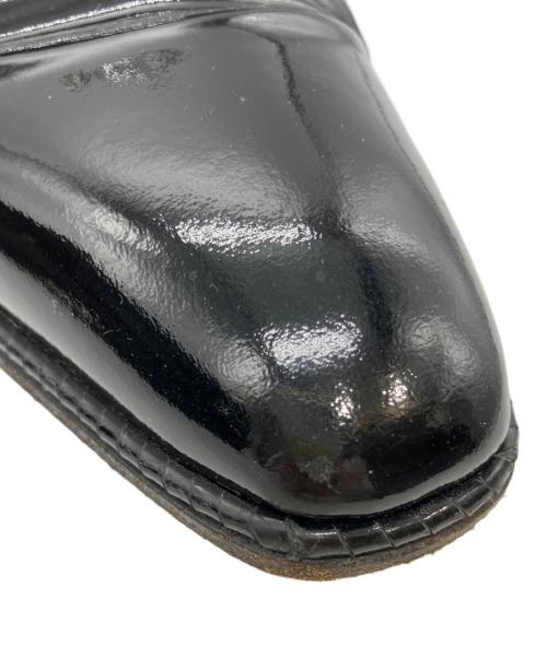 a.testoni（アテストーニ）a.testoni (アテストーニ) エナメルモンクストラップシューズ ブラック サイズ:６の古着・服飾アイテム