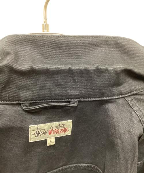 stussy（ステューシー）stussy (ステューシー) Denim Trucker Jacket / デニムトラッカージャケット ブラック サイズ:Lの古着・服飾アイテム