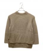 BATONERバトナ―）の古着「SIGNATURE BOTTLE NECK ニット」｜ベージュ