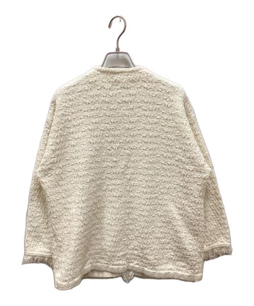 allureville（アルアバイル）allureville (アルアバイル) ブークレージャガードニットジャケット アイボリー サイズ:2の古着・服飾アイテム