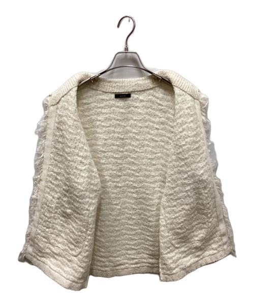 allureville（アルアバイル）allureville (アルアバイル) ブークレージャガードニットジャケット アイボリー サイズ:2の古着・服飾アイテム