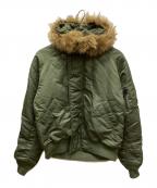 ALPHAアルファ）の古着「N-2B SHORT WAIST PARKA / フライトジャケット」｜オリーブ
